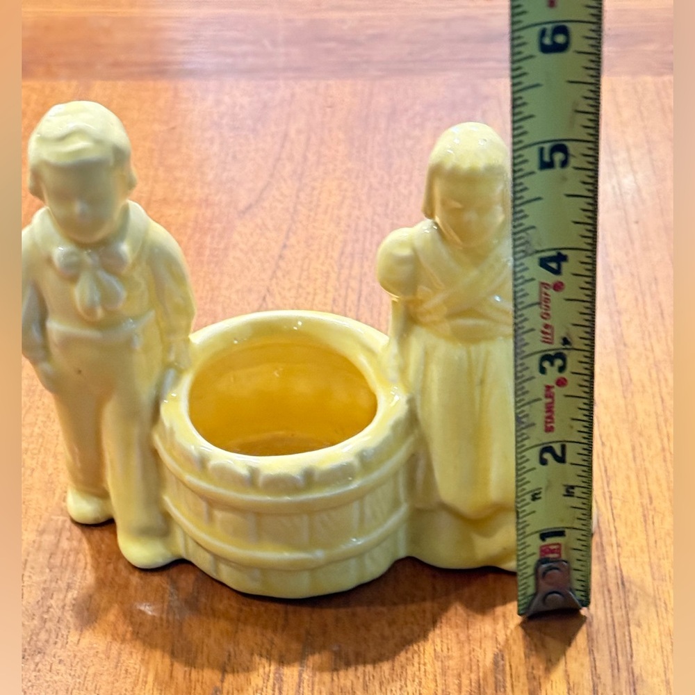 Vintage 1940’s Ceramic Dutch Jack And Jill Succulent Planter LAST CHANCE! - Picture 5 of 6